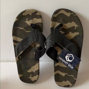 New Newport Blue Camo Design Men’s Flip Flops